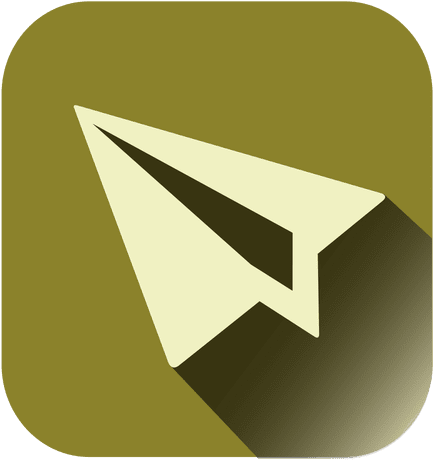 Paper Plane Square Icon Transparent Png - Paper Plane (512x512)