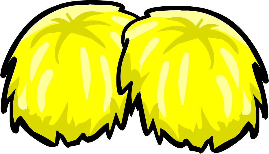 Image - Orange Pom Poms Clip Art (931x533)