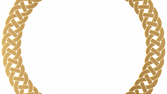 Appealing Round Picture Frame On Golden Border Transparent - Golden Circle Border Transparent Png (585x329)