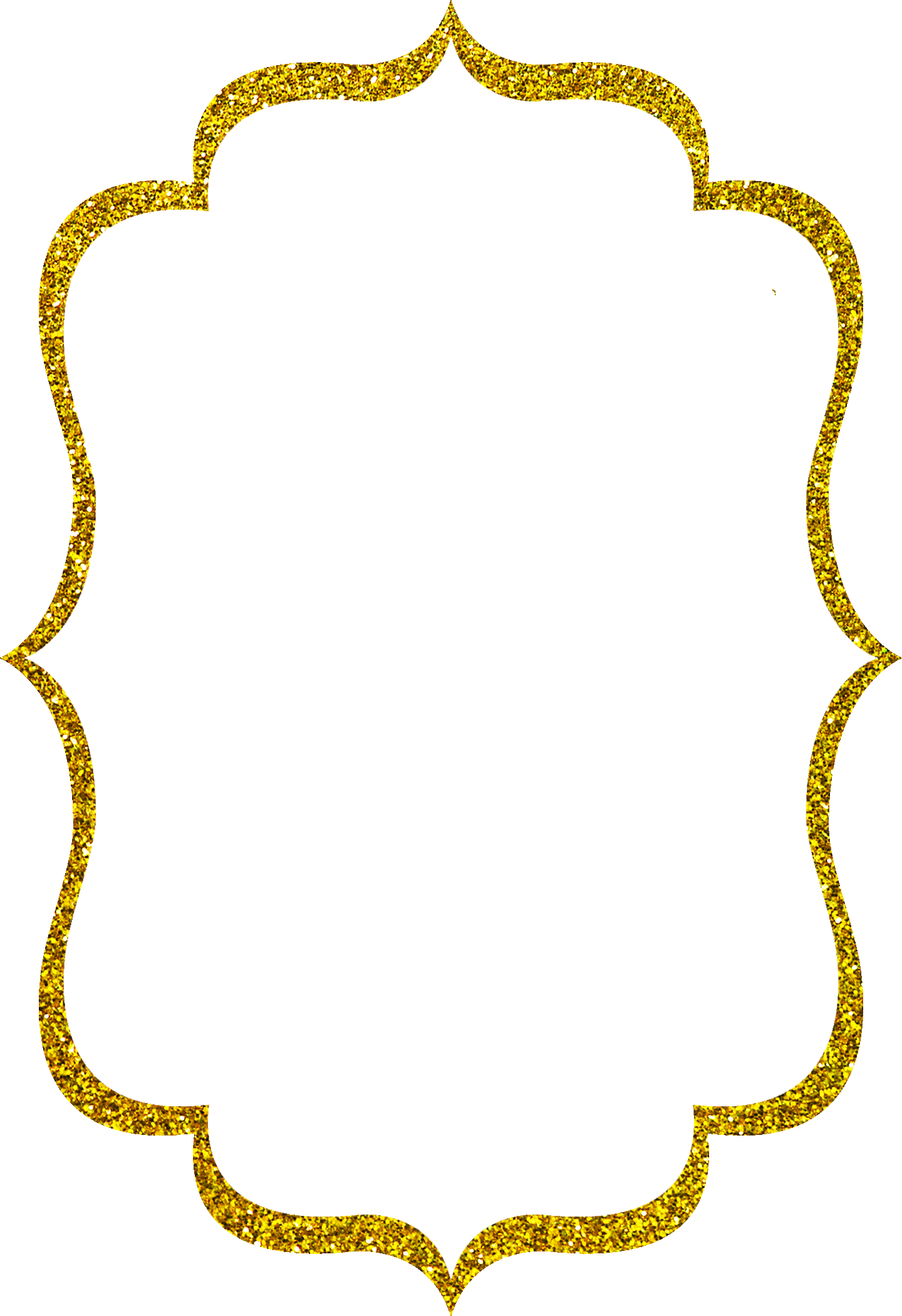 Black And Gold Frame Png Ornate Png Borders Pictures - Gold Glitter Frame Png (1440x2100)