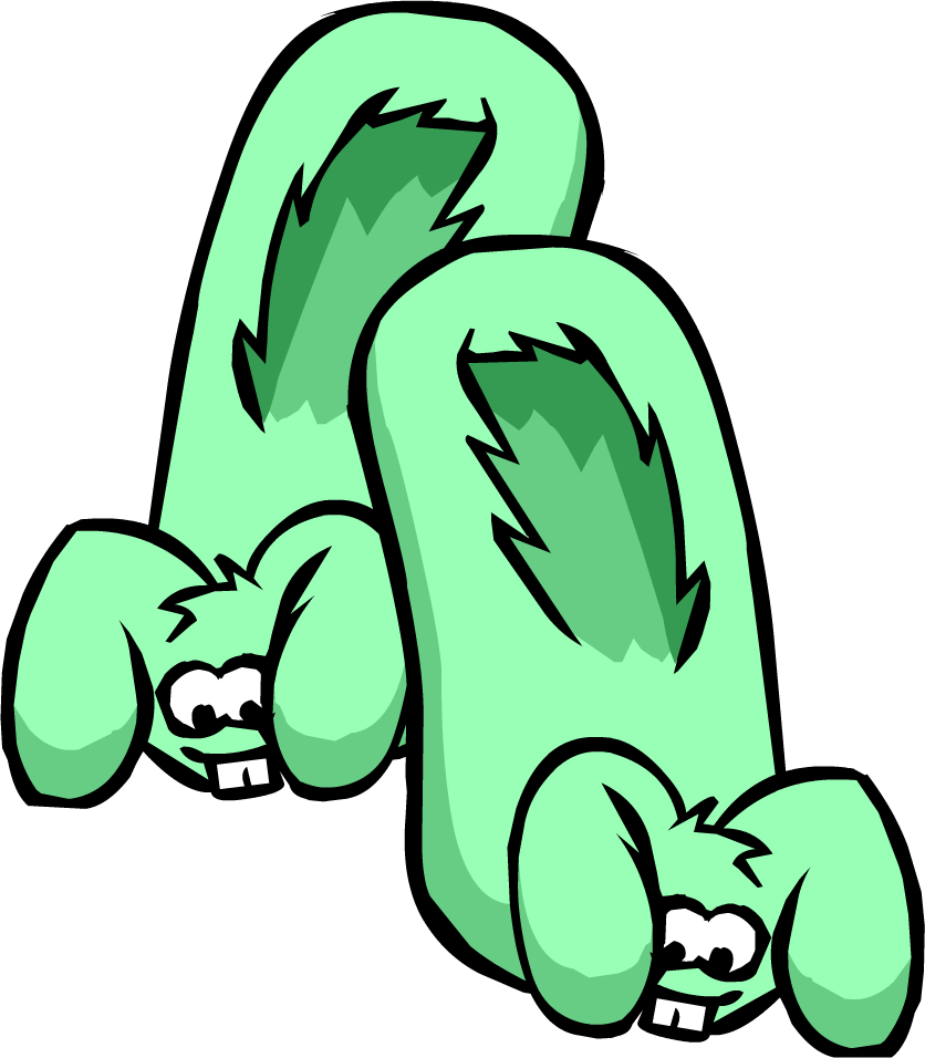 Green Bunny Slippers Non-unlockable Icon - Club Penguin Bunny Slippers (836x956)
