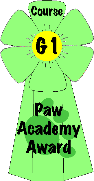 Award For Completion Of The Pawpeds G1 International - Drawing (346x639)