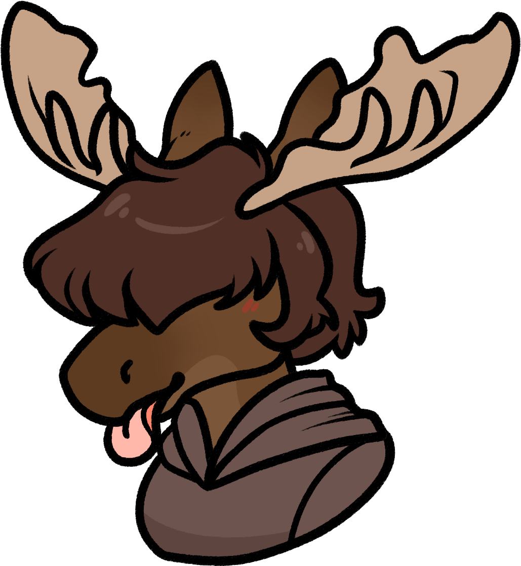 Plural For Moose - Cartoon (1200x1200)