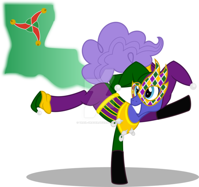 Mlp-trailgrazer, Jester, Louisiana, Male, Obtrusive - Cartoon (638x600)
