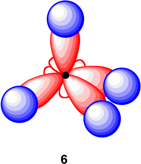 In 6, Each Of The Four Carbon Hydrogen Bonds Is Formed - Circle (495x579)