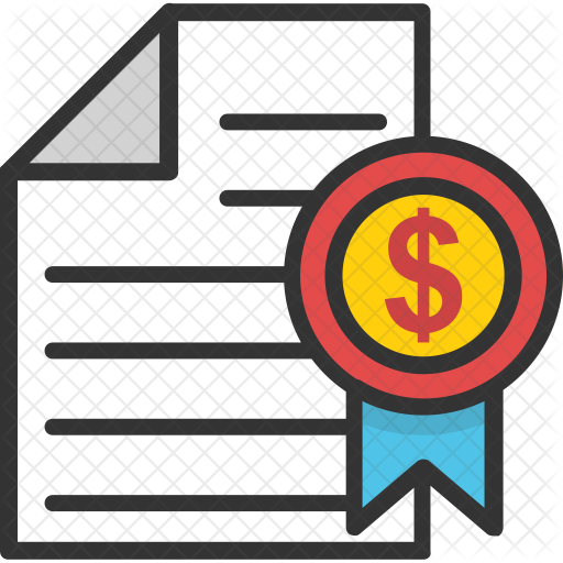 Stock Certificate Icon - Share Certificate Icon (512x512)