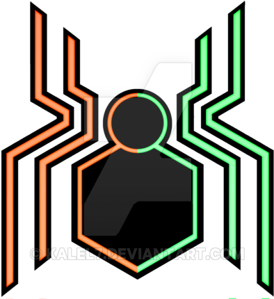 Mcu Spiderman Stealth Logo Combo By Kalel7 - Stealth Spiderman Logo (400x429)