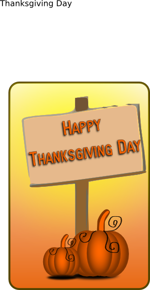 Happy Thanksgiving Day Sign Clip Art At Clker - Fall Clip Art (306x590)