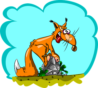 Fox Hot Crazy Love Heart Cartoon Orange Fo - Cartoon Hot Love (381x340)