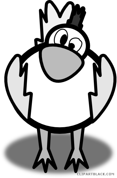 Crazy Chicken Animal Free Black White Clipart Images - Eid Mubarak Funny Quotes (390x592)