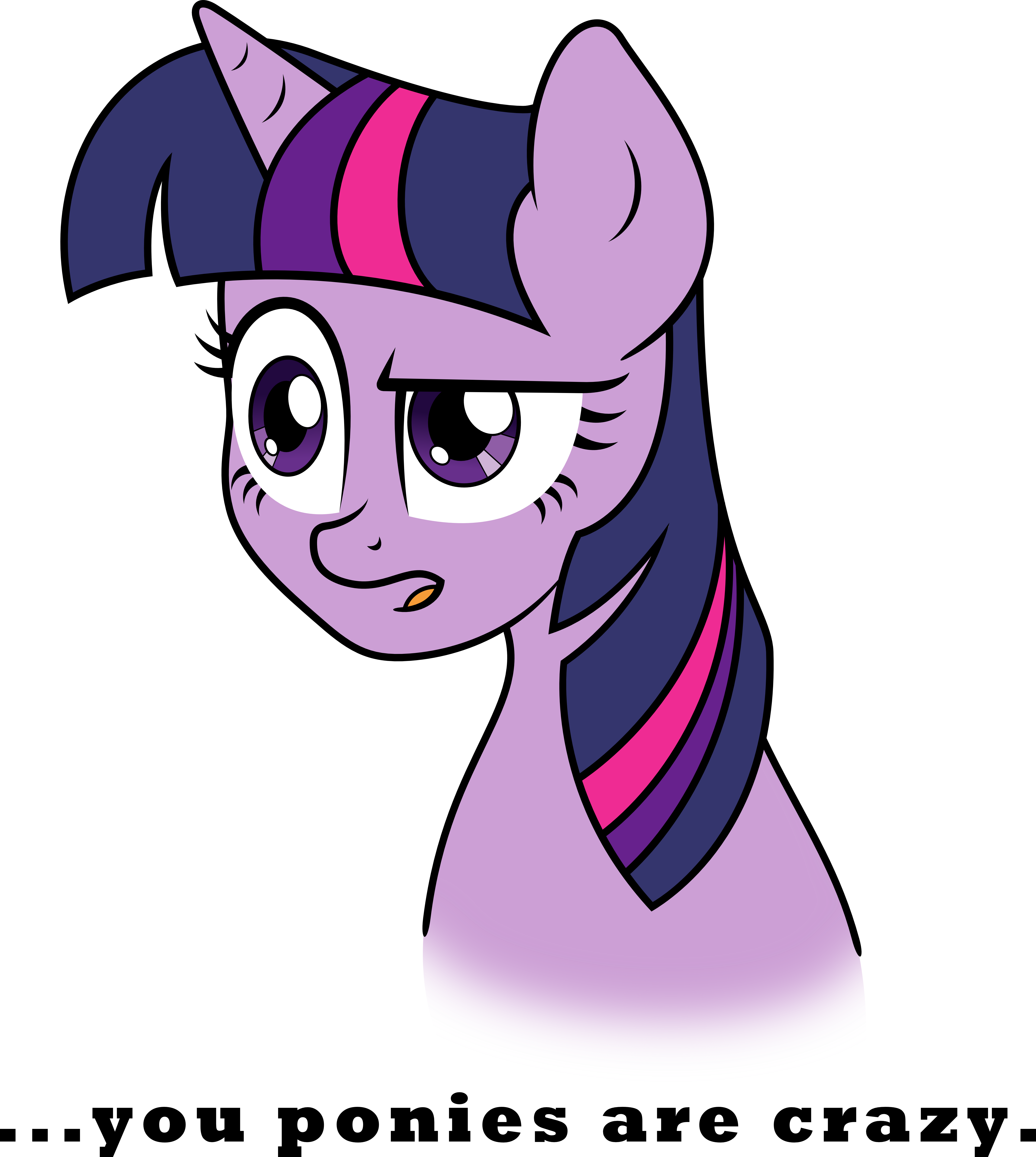 Vou Ponies Are Crazv Pony Hair Pink Purple Mammal Cartoon - Cartoon (4859x5423)