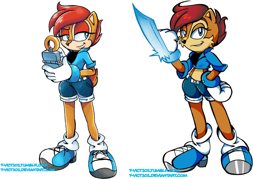 Sally Acorn By T-vict101 - Cartoon (1032x774)