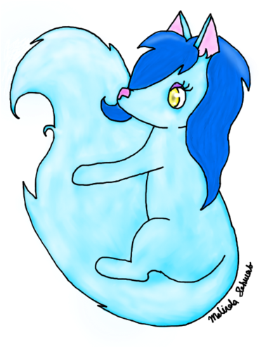 Ocean The Water Fox By Crazy-munchkin - Cartoon (400x492)
