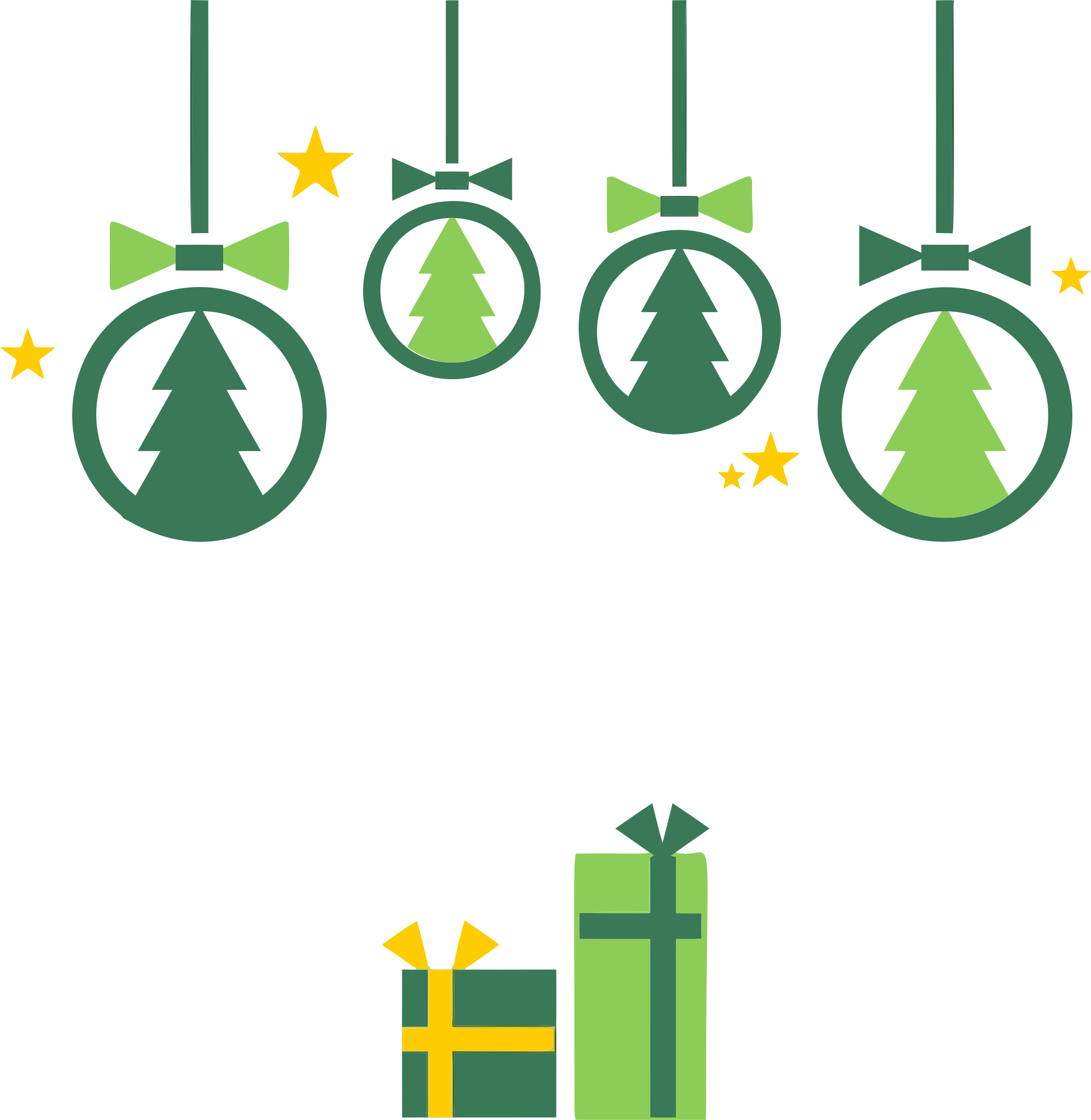 Clipart Christmas Decorations - Christmas Deco Clipart (2166x2224)