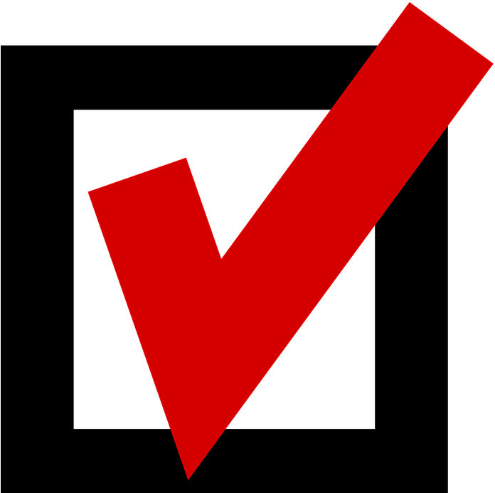 Check, Tick, Check Box, Okay, Confirm, Vote, Correct - Check Clip Art (707x720)