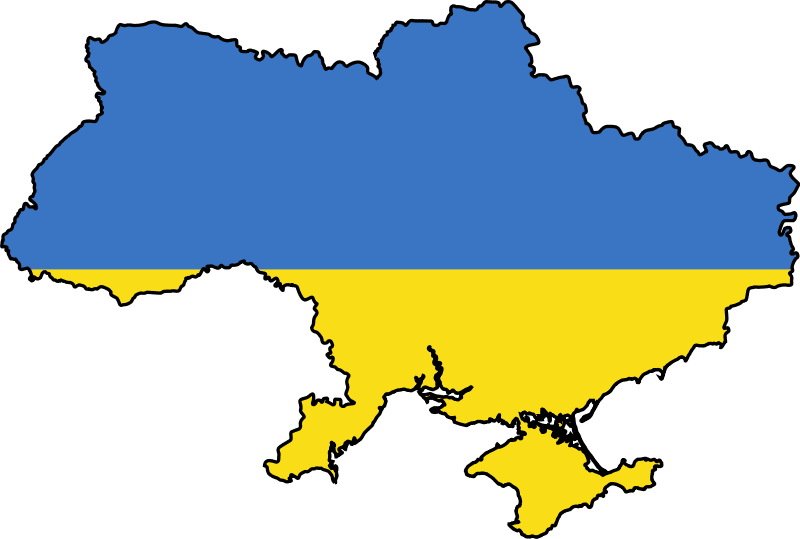 Ukraine Flag Map Ukraine Flag Icon - Eurovision Ukraine Flag (800x539)