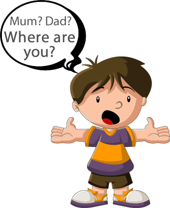 We Think Safe To Stay Safe - Lost In A Mall Clipart (345x423)