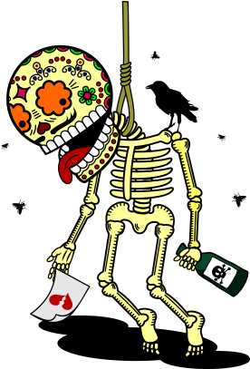 Day Of The Dead - Broken Skeleton (408x408)