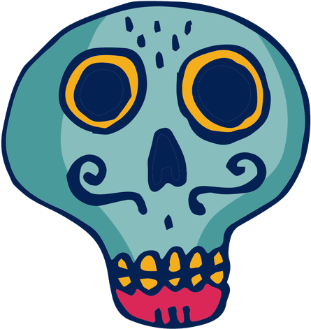 Skull With Moustache Transparent Png - Skull (512x512)