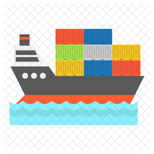 Cargo Ship Icon - Flat Icon No Background Cargo Vessels (512x512)