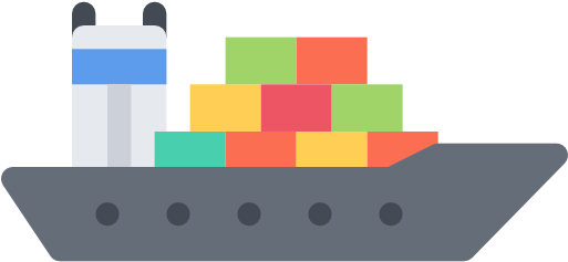 Cargo Ship Free Icon - Barco Carga Png (512x512)