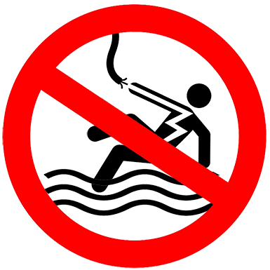 Danger Clipart Electricity - No To Electric Shock (385x385)