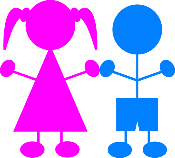 Infants Clip Art At Clker - Boy And Girl Bathroom Signs (600x543)