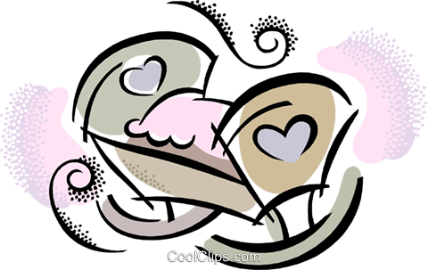 Baby Bed Royalty Free Vector Clip Art Illustration - Bassinet (480x303)