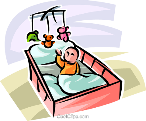 Baby Playing In Her Crib - Baby Playing In Her Crib (480x399)