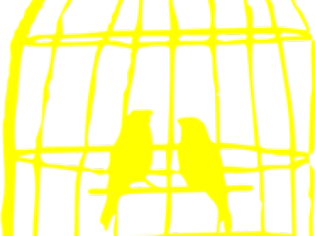 Cage Clipart Yellow Bird - Portable Network Graphics (640x480)