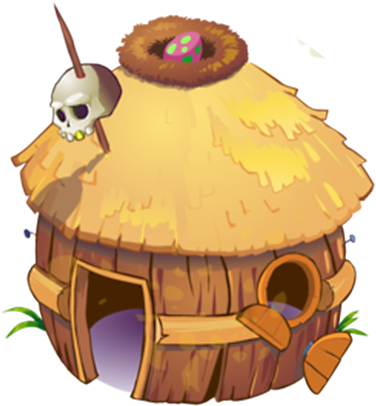 Clip Art - Straw House,skull - 稻草 屋 (591x591)
