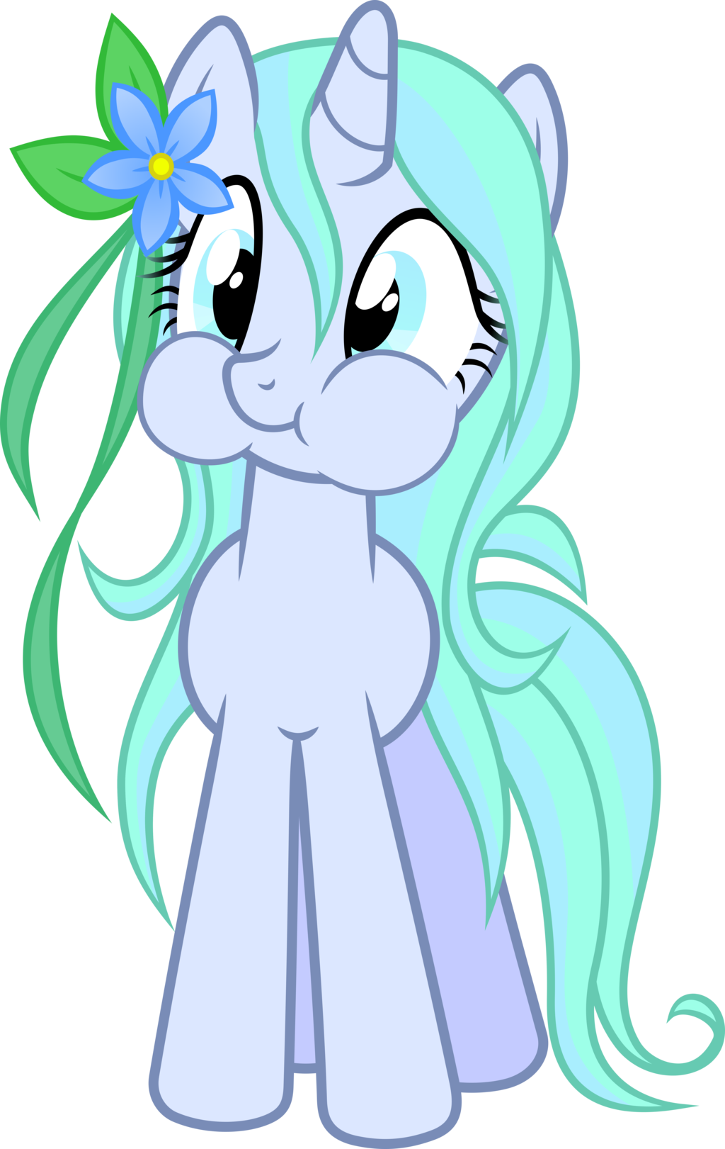 Ocean Blossom Holding Her Breath By Psychicwalnut - Mlp Ocean Blossom (1024x1621)