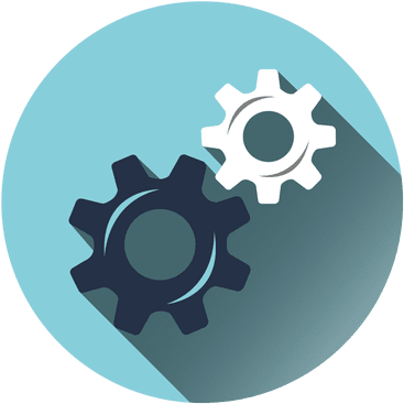 Cogwheels Circle Icon Transparent Png - Icon (512x512)
