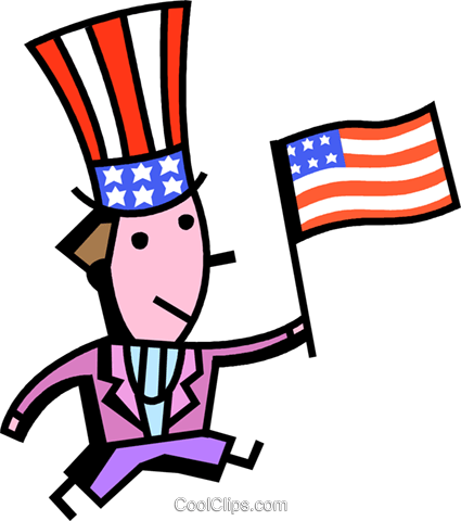 Uncle Sam With American Flag Royalty Free Vector Clip - Uncle Sam With American Flag Royalty Free Vector Clip (619x700)