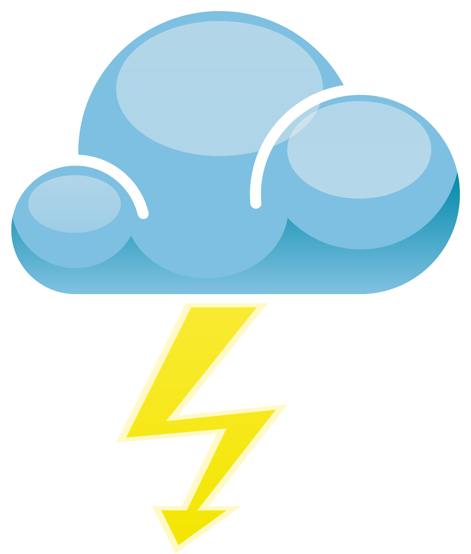 Clipart Meteo Temporale Rh Openclipart Org Clip Art - Thunder And Lightning Symbol (1610x1891)