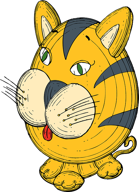 Animal Animals, Cat, Mammals, Automatic, Figurine, - Custom Cartoon Cat Shower Curtain (464x640)