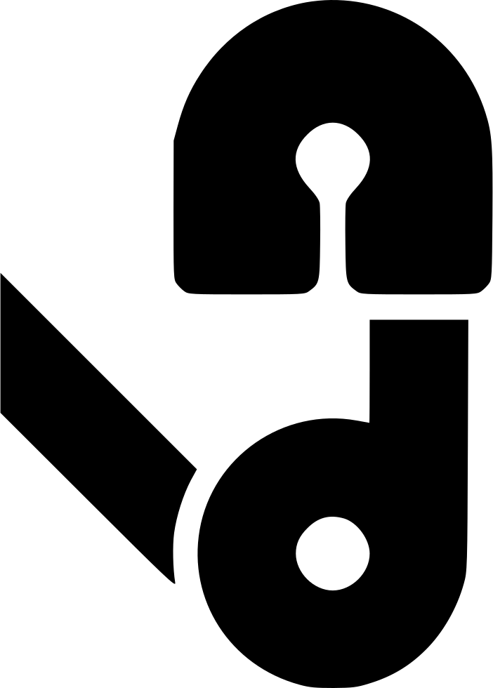 Safety Pin Open Clasp Comments - Graphic Design (702x980)