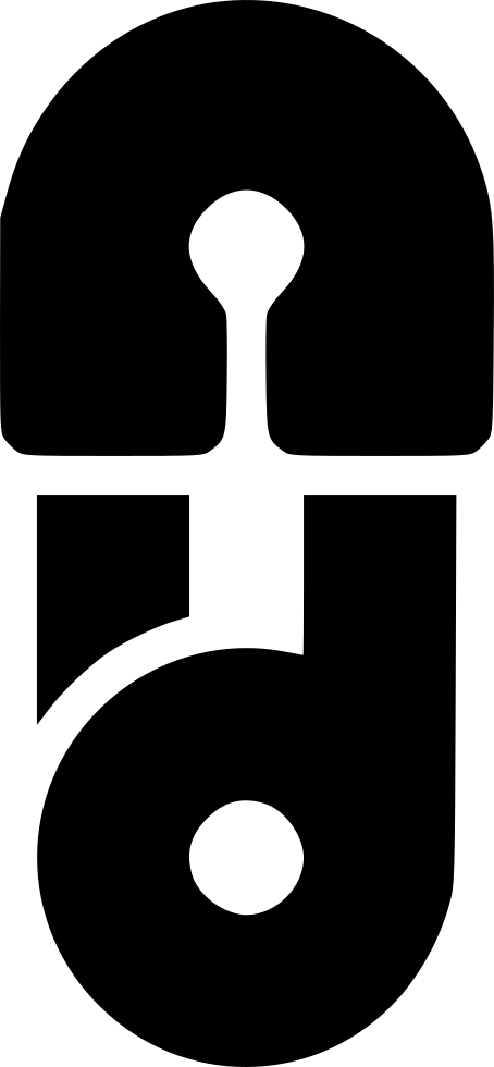 Safety Pin Closed Clasp Comments - Cross (454x980)