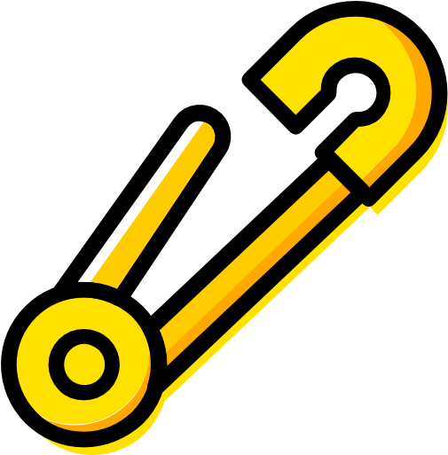 Safety Pin Free Icon - Safety Pin Babby Clip Png (512x512)