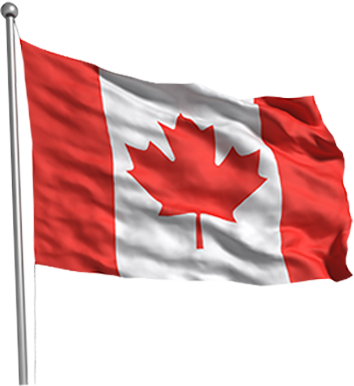 Canada Flag Waving Png (354x386)