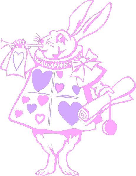 Alice In Wonderland Rabbit (462x599)