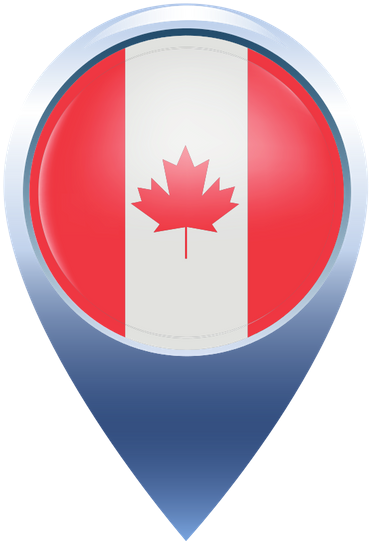 Canadian Flag Location Marker Icon - Emblem (373x550)