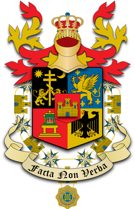 Quarterly, 1, Sable, A Russian Cross Or Supported On - Coat Of Arms (486x717)