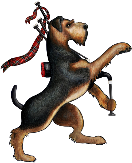 I Wanted A Rampant Airedale - Dog Yawns (450x563)