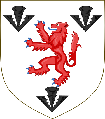 Argent A Lion Rampant Gules Between Three Pheons Sable - King Of Scots Banner Twin Duvet (1200x1365)