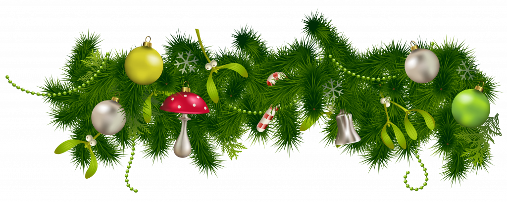 Shining Design Christmas Pine Garland Uk Australia - Green Christmas Decorations Png (1024x408)