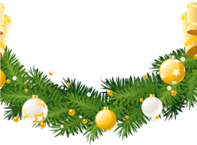 Garland Clipart Plain - Christmas Decorations (640x480)