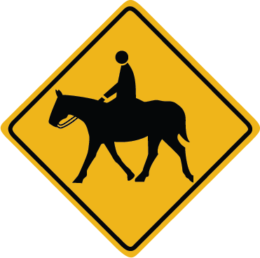 Zapwalls Decals Horse Crossing Wall Graphic - Children Crossing Sign Ireland (371x368)
