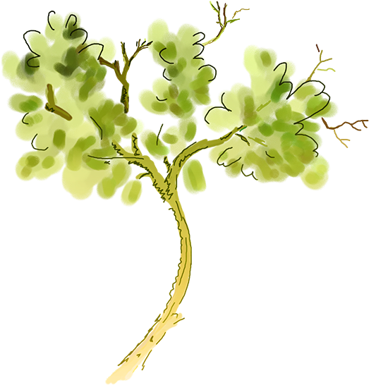 小清新 Green Watercolor Painting Environmental Protection - 綠色 Ppt (600x600)