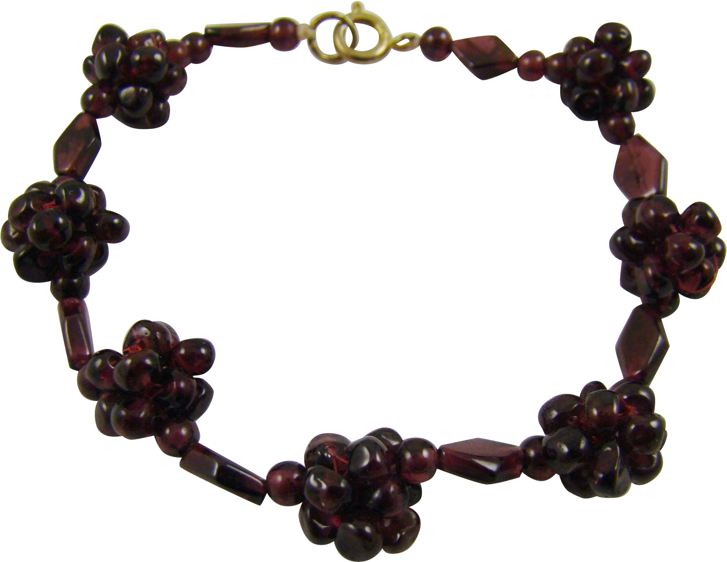 Beautiful Garnet Cluster Bead Bracelet - Bracelet (1476x1476)